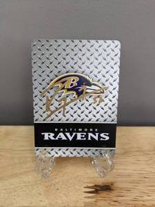 Ray Lewis Autographed NFL Baltimore Ravens Football Playing Card T
