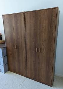 lot 59 image: Pair of Wood Office Storage Cabinets