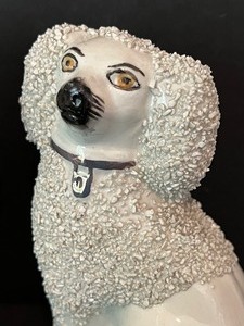 lot 12 image: Pair of Vintage Petite Staffordshire Dog Figurines