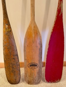 lot 109 image: Vintage Wooden Oars