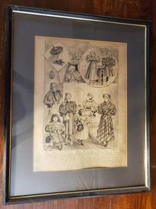 lot 50 image: Framed Toilettes Newspaper
