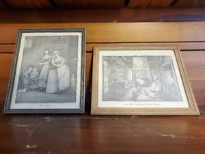lot 51 image: Two Framed Pieces Art
