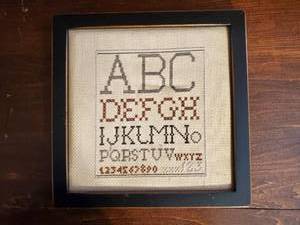 lot 52 image: Vintage Needlepoint Sampler