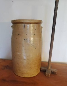 lot 3 image: Old Red Wing Butter Churner with Dasher
