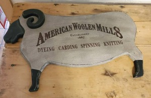 lot 87 image: American Woolen Mills Wooden Wall Art