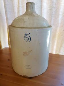 lot 128 image: Vintage 5-Gallon Red Wing Jug