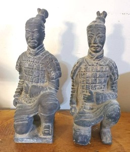 lot 134 image: Two Asian Style Terracotta Soldier Warriors