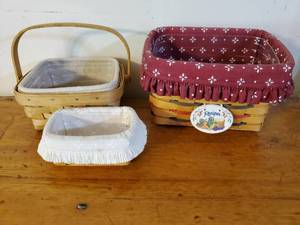 lot 158 image: Three Longaberger Baskets