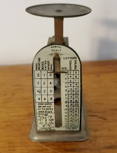 lot 224 image: Old Postal Scale by Lorraine Metal Mfg