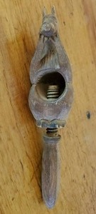 lot 232 image: Old Wood Squirrel Nut Cracker