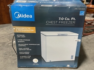 New Midea Chest Freezer 7.0 Cu. Ft. Converts to a Refrigerator