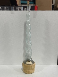 Curved Glass Wine Bottle with Cork