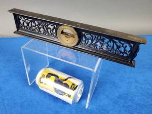 lot 41 image: Very Ornate Vintage Cast Iron Woodworking Level by Davis Level Co.
