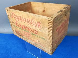 lot 136 image: Vintage Remington Express Wooden Ammo Crate