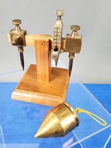 lot 229 image: Vintage Woodworking Trammell Points & Brass Plum Bob