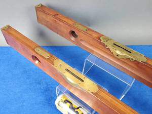 lot 264 image: (2) Vintage Stanley Wooden Levels