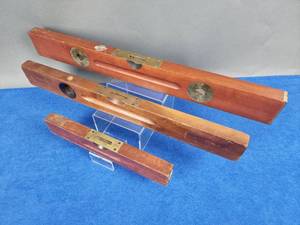 lot 275 image: (3) Vintage Stanley Wooden Levels