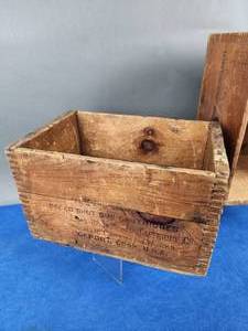 lot 307 image: (2) Vintage Remington Wooden Ammo Crates