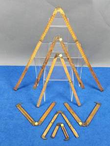 lot 321 image: Assorted Brass Vintage  Folding Rules