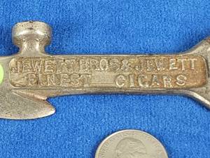 lot 329 image: (2) Antique Cigar Advertising Hammers