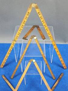 lot 342 image: Assorted Brass Folding Wooden Rulers