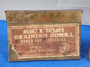 lot 344 image: (2) Vintage Sets of Henry H Taylor Graining Combs Lot
