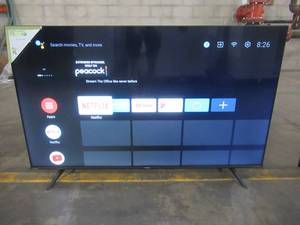 lot 6 image: Hisense 55A6G 55-Inch 4K Ultra HD Android Smart TV with Alexa Compatibility (2021 Model) - With Remote, Bent Case.