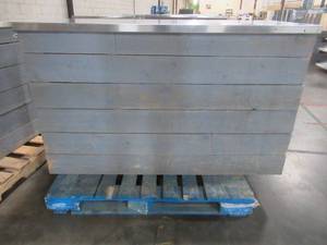 lot 241 image: Large Wooden Island With Stainless Steel Top (60 x 24 x 36Tall) - Used in retail store.