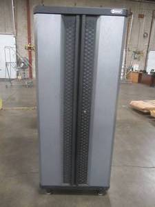 lot 261 image: KOBALT Storage Cabinet With Adjustable Shelves, Approximate Dimensions 30 x 21 x 72 Tall - Missing Key - Used in warehouse.