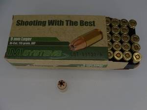 lot 36 image: IMI Systems 9mm 115 gr JHP 50 rounds