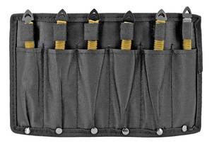 lot 151 image: 6 - pc. Throwing Knife Set - Olive Green and Black