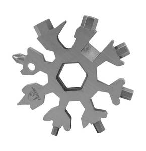lot 162 image: Multi-Functional Phillips, Flat, and Hex Head Screwdriver Keychain Tool - Silver