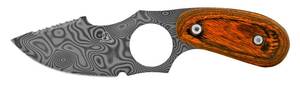 lot 135 image: 6.38 Stainless Steel Full Tang Carving Hunting Knife - Simulated Damascus