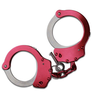 lot 156 image: Double Lock Handcuffs Metal Construction - Pink