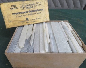 lot 49 image: BOX OF ANCHOR BRAND SOAPSTONE