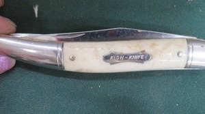 lot 100 image: MICS. LOT OF YARD CARE ITEMS & HANNA MINING FISH KNIFE