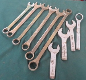 lot 107 image: OVERSIZED COMBINATION  WRENCHES
