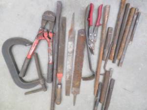 lot 161 image: BOLT CUTTERS  RASPS  CHISELS
