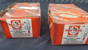 lot 187 image: RED HEAD SNAP OFF ANCHORS