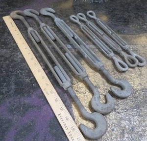 lot 194 image: VINTAGE CROSBY HOOKS AND TURN BUCKLES