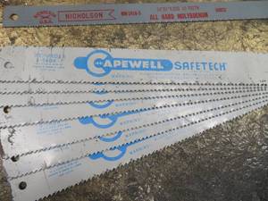 lot 212 image: 7 NEW 1881 CAPEWELL SAW BLADES & NICHOLSON SAW BLADE