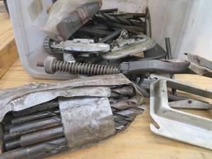 lot 313 image: CONTAINER OF LOTS OF DRILL BITS & MISC. TOOLS