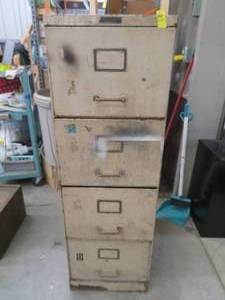 lot 318 image: OVERSIZED ART METAL CABINET ( FILLED TOTHE BRIM)