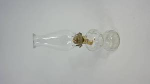 lot 38 image: Clear glass hurricane lantern