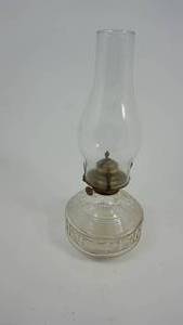 lot 43 image: set of two vintage hurricane lamps
