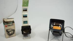 lot 62 image: Vintage film strip viewers etc.