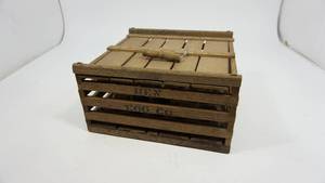 lot 90 image: Antique wood egg delivery crate