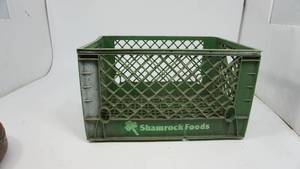 lot 95 image: Vintage heavy plastic milk crate