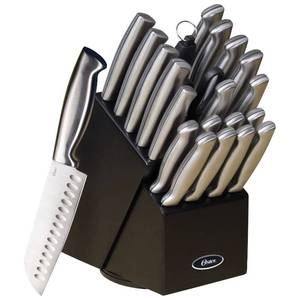 lot 48 image: Oster Baldwyn 22-Pc. Stainless Steel Cutlery Block Set
