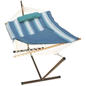 lot 254 image: Algoma Rope Hammock, Stand, Pad and Pillow Combination